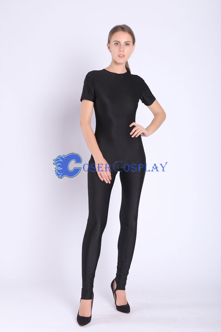 2018 Black Simple Catsuit For Women